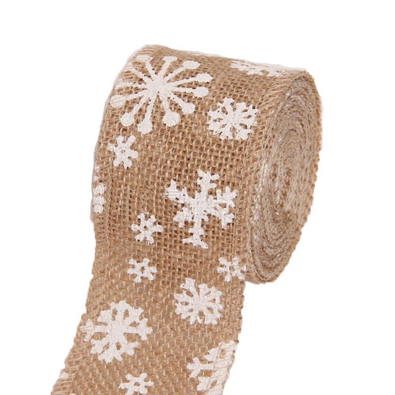 ! Linnen Lint Roll Vintage Decoratie Sneeuwvlok Patroon Diy Ambachtelijke Lint Voor Ambachten/Bruiloft/Scrapbooking Wr