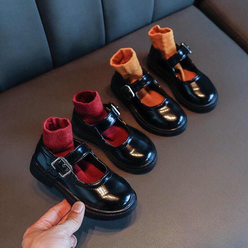 Girls Leather Shoes Spring/Autumn Kids Girls Single Shoes Children School Princess Shoes Patent Leather Sneakers