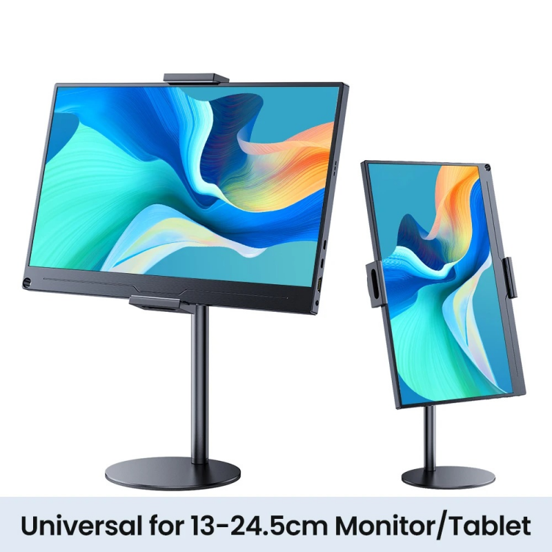 Draagbare Vesa Monitor Tablet Houder Verstelbare Monitor Stand Hoogte Tot 24 Cm Staande Tablet Beugel Bureau Mount Bredere Basis
