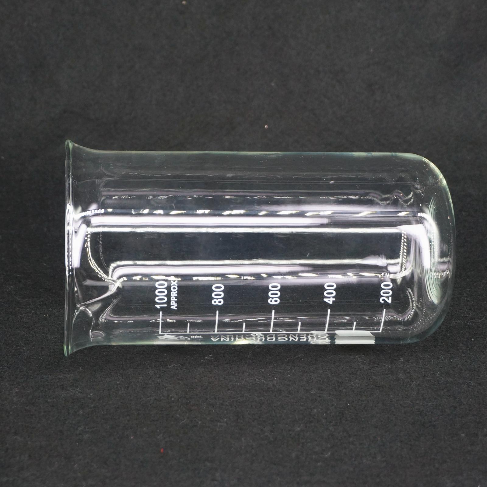 1000ml Tall Form Beaker Chemistry Laboratory Borosilicate Glass Transparent Beaker Thickened with spout
