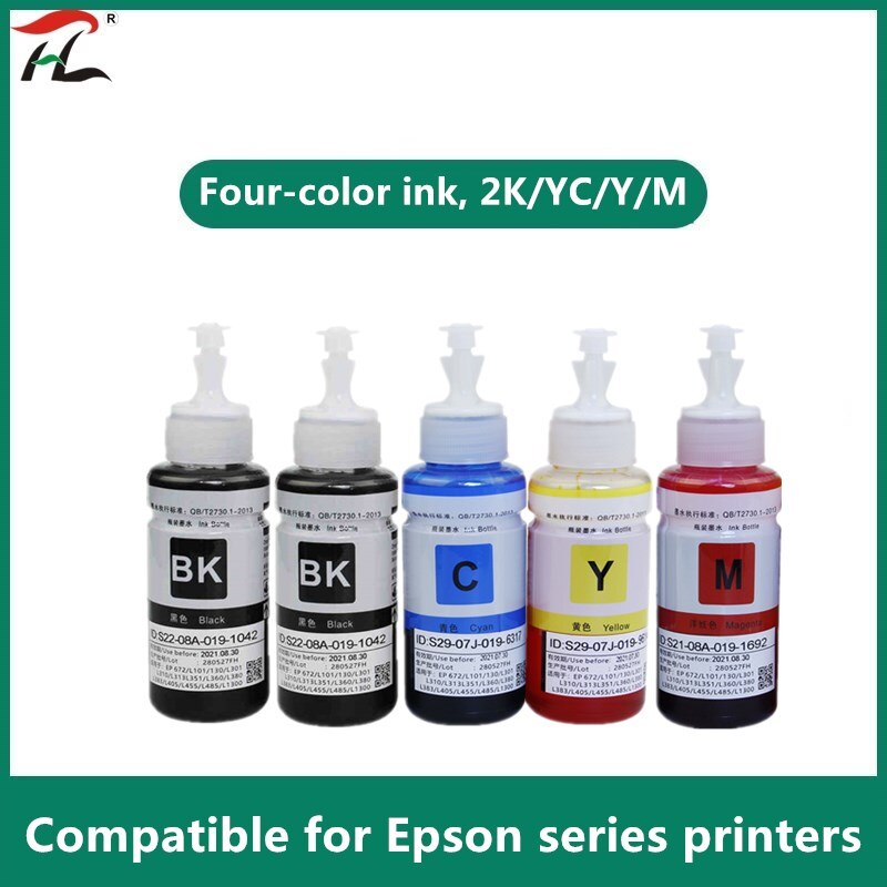 Kit di Ricarica di Inchiostro della tintura per Epson L100 L110 L120 L132 L210 L222 L300 L312 L355 L350 L362 L366 L550 L555 l566 stampante di Trasporto libero