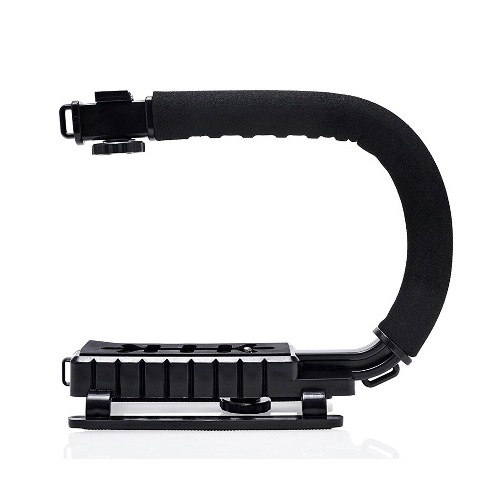 MAMEN Camera Gimbal Stabilizer With LED Studio Video Light&Microphone For DSLR Photography Vlog Shooting Handheld Stabilizer: A