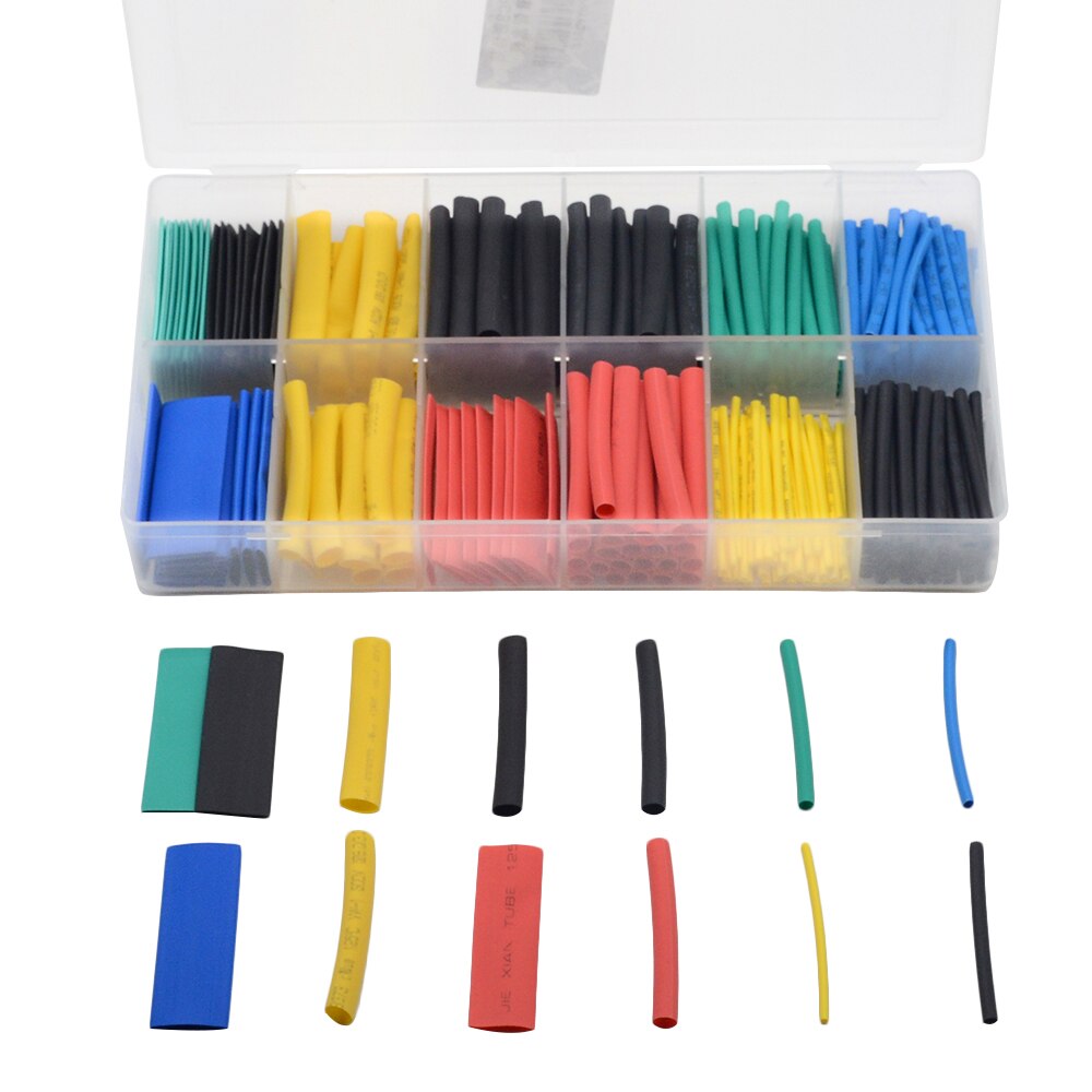 10 M/partij set krimpkous 2:1 kit Isolatie Sleeving Polyolefin Krimpen Diverse Heat Tubing Draad Kabel-geel, 5mm X 10 M