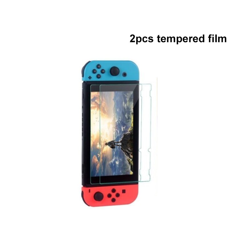 For Nintend Switch NS Console Carrying Storage Bag Tempered Glass Screen Protector Shell + Silicone Case for Joy-Con Accessories