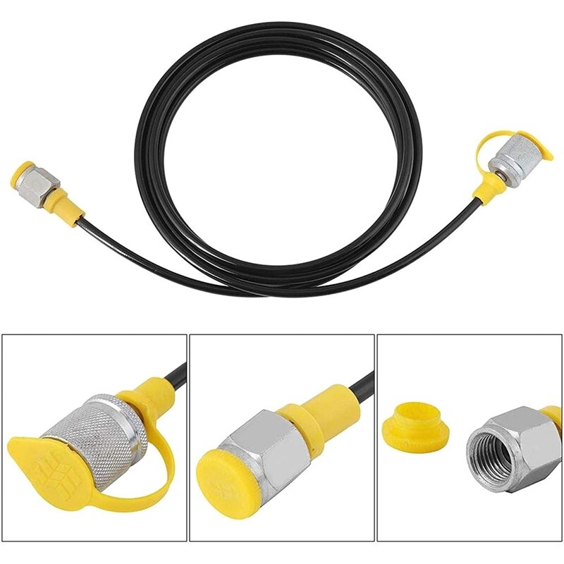 M16X2-1/4BSP 2.0M/6FT Hydraulic Pressure Test Hose 2.0M/6FT Testing Coupling Point Hoses Female End Gauge Connecting