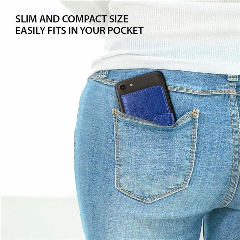 praktisch Zurück Karten Halfter Brieftasche Kredit Ich würde Karte Tasche 3M Klebstoff Aufkleber Für iPhone Samsung Xiaomi Huawei Telefon beutel