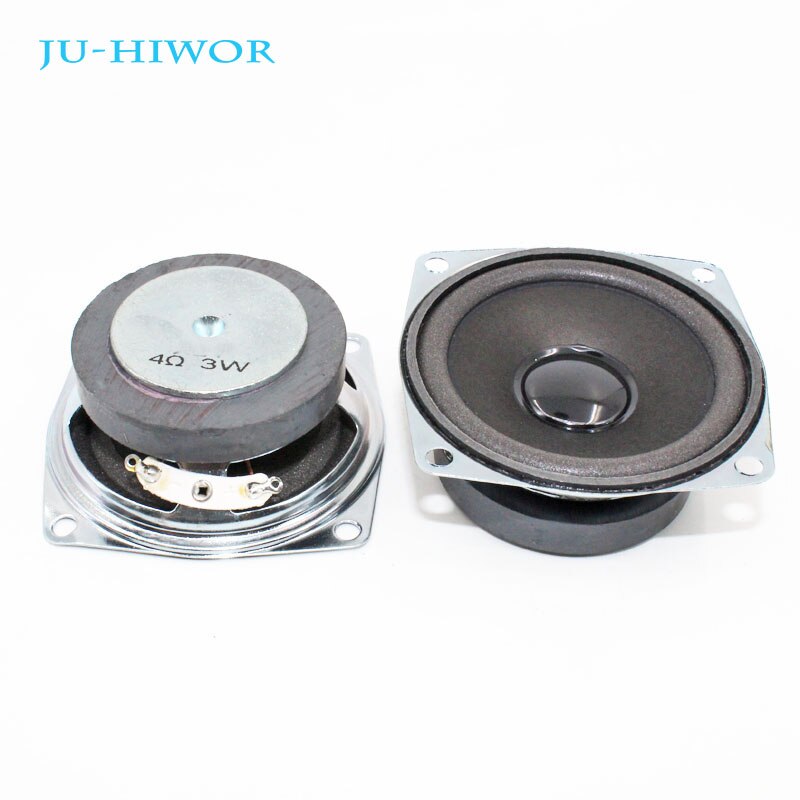 2pcs 4 Ohm 3W Loudspeaker 66MM 2.5 Inch Square Speaker 50MM External Magnetic Antimagnetic Foam Edge Height 28MM