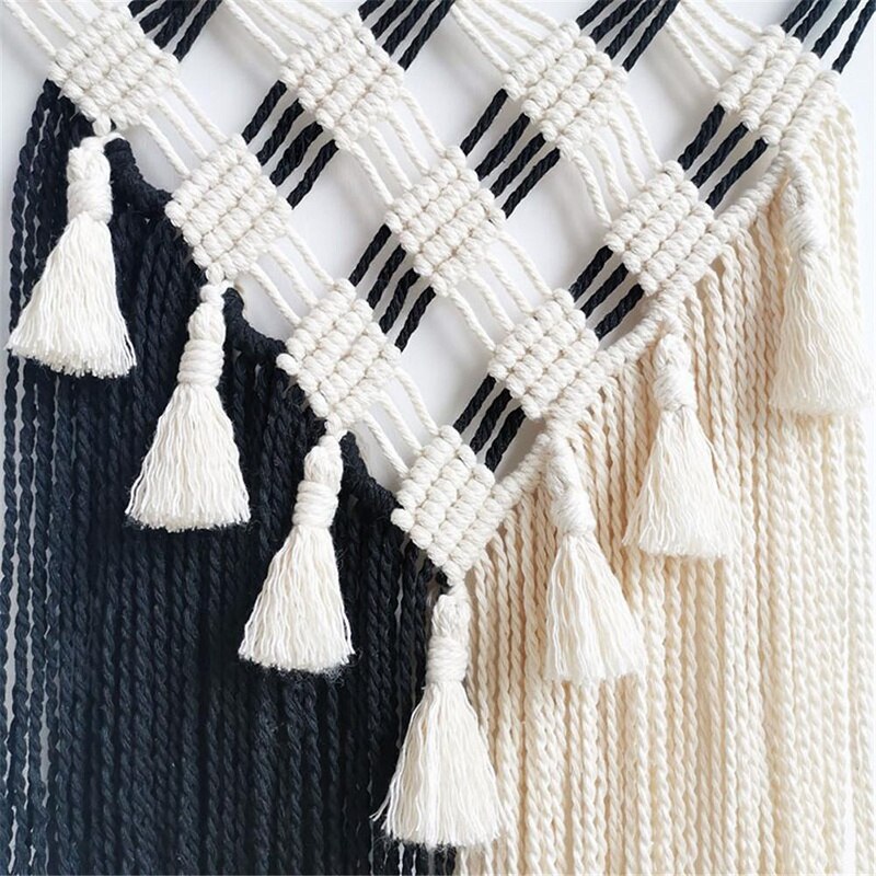 Handgeweven katoenen touw bohemian wandtapijt decoratie boho chic kant wandtapijt ornament voor thuis woonkamer slaapkamer decoratie