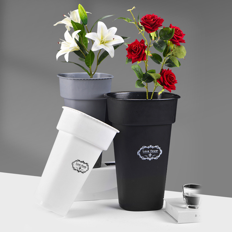 Plastics Umbrella Holder Free Standing Flower Bucket Flower Shop Flower Storage Bucket Port Style Square Flower Bucket