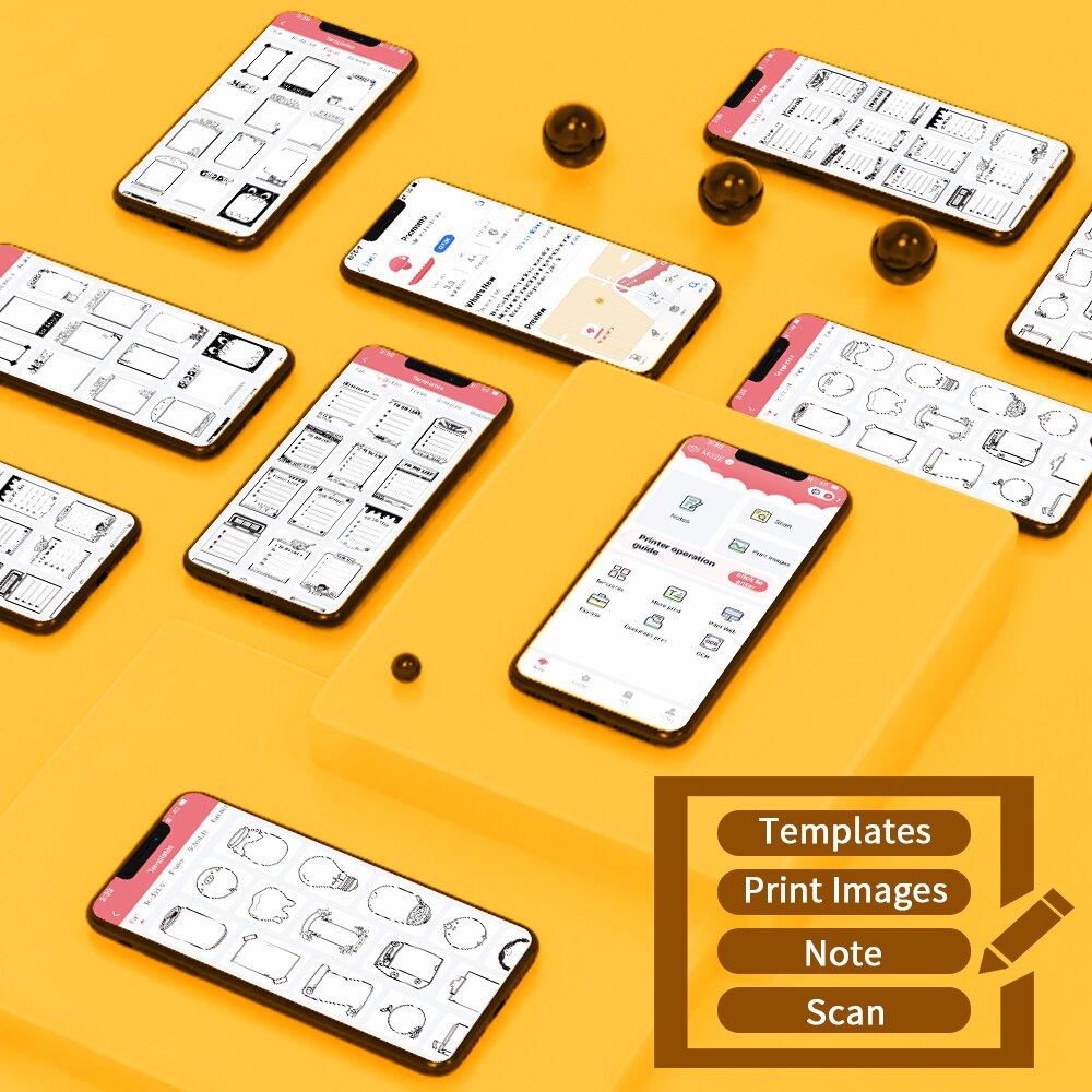 Phomemo M02E Pocket Thermal Picture Mini Printer Clear Printing Label Sticker Maker Wireless Photo Printing for Christmas