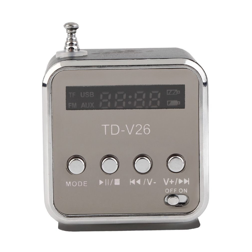 Mini Digital Portable Radio Fm Mini Radio Internet Fm Radio speaker USB SD Card Player For Mobile Phone Pc Music Player TD-V26