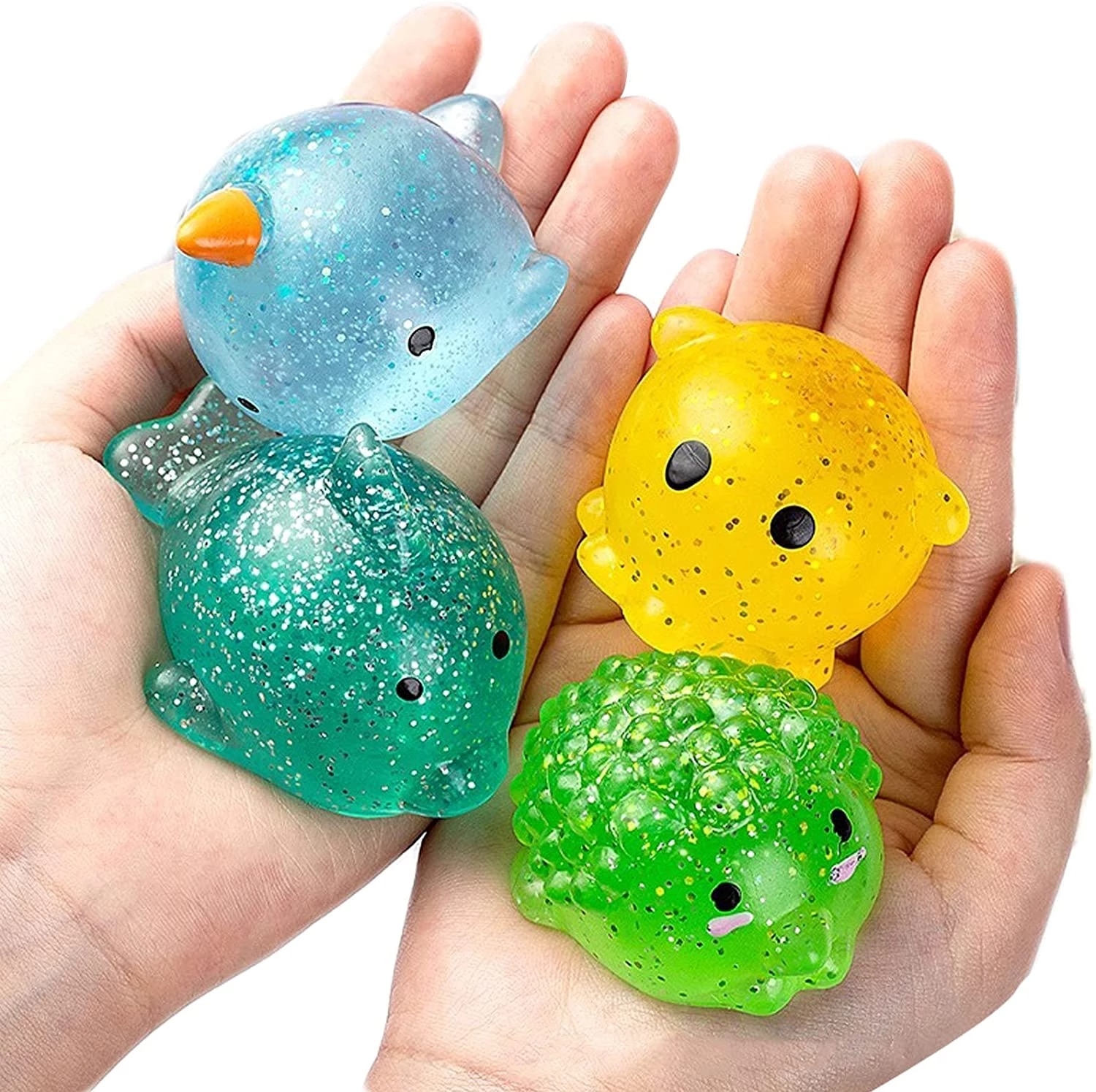 Boule de poudre anti-Stress pour enfants, grand jouet à paillettes spongieux Mochi Squishy Fidget sensoriel, Kawaii