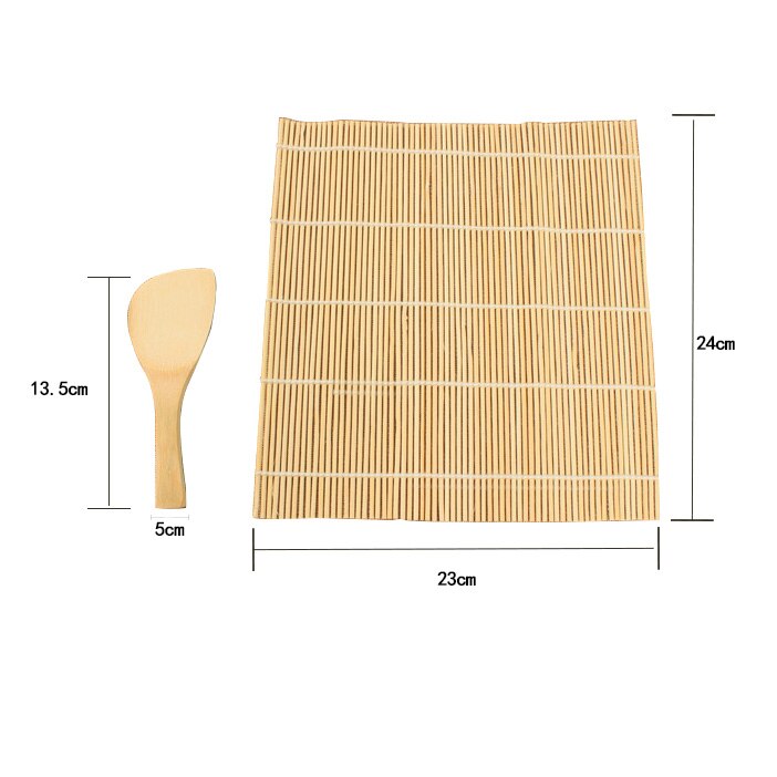 Sushi værktøj bambus rullemåtte japansk diy risrulle kyllingrulle håndmager køkken sushi maker værktøj bambus rullemåtte