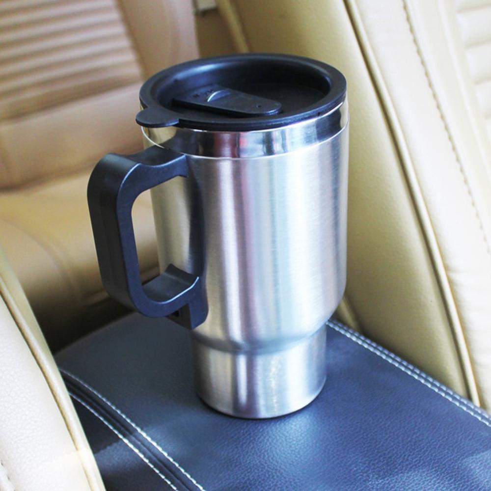 12 V 500Ml Staal Auto Elektrische Verwarming Cup Auto Auto Adapter Thermos Verwarmd Ketel Mok Reizen Essentiële Accessoires Voor camping