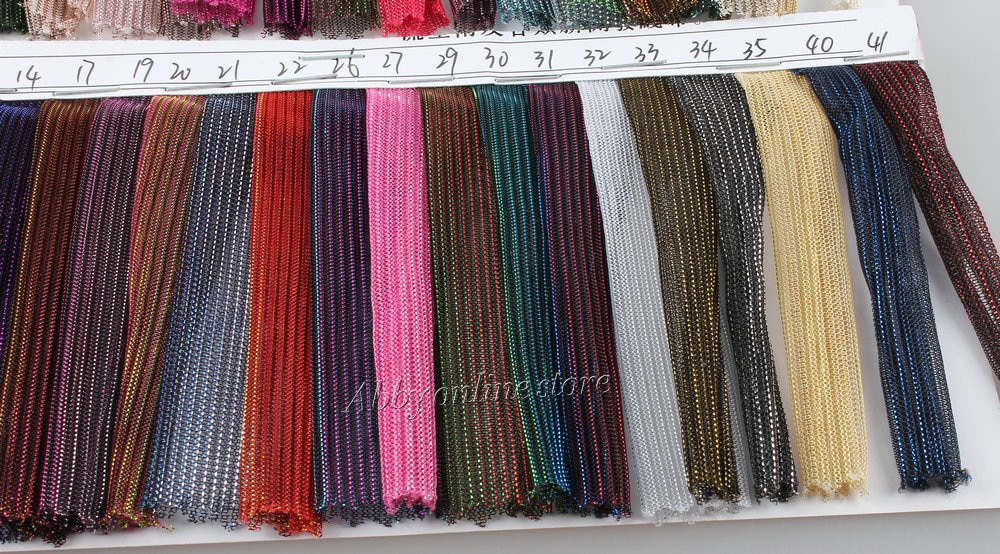 Metallic Iridescent 2 Tones Stretch Mesh Net Fabric 1 Meter
