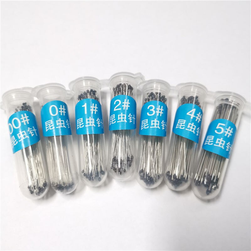 50Pcs Insect Pin Specimen Naald Rvs Met Buis Voor School Lab Entomologie Body Dissectie Insect Sample Naald