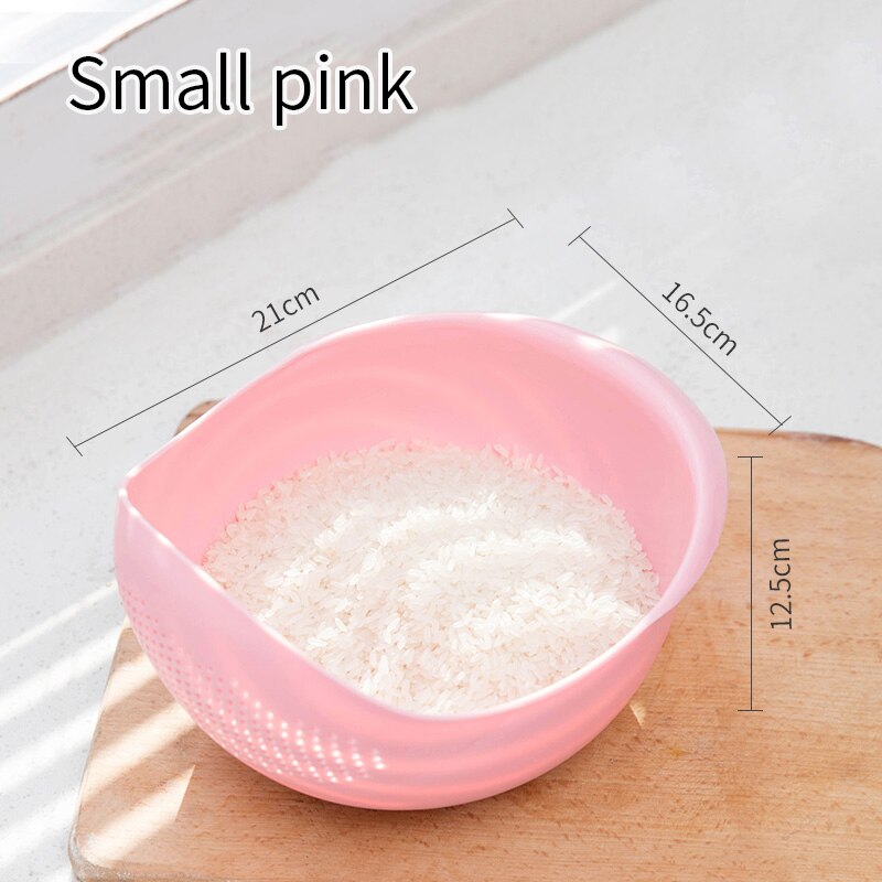 Peas Filter Food Grade Plastic Rijst Wassen Filter Afvoer Opslag Dik En Duurzaam Groen Roze Filter Cleaning Tool: Little pink