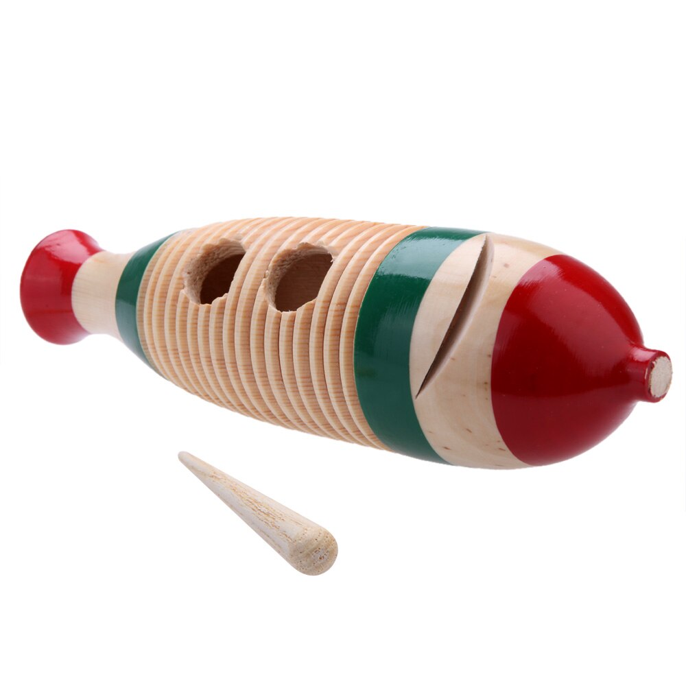 Instrument de Percussion en bois Guiro en forme de poisson coloré pour enfants