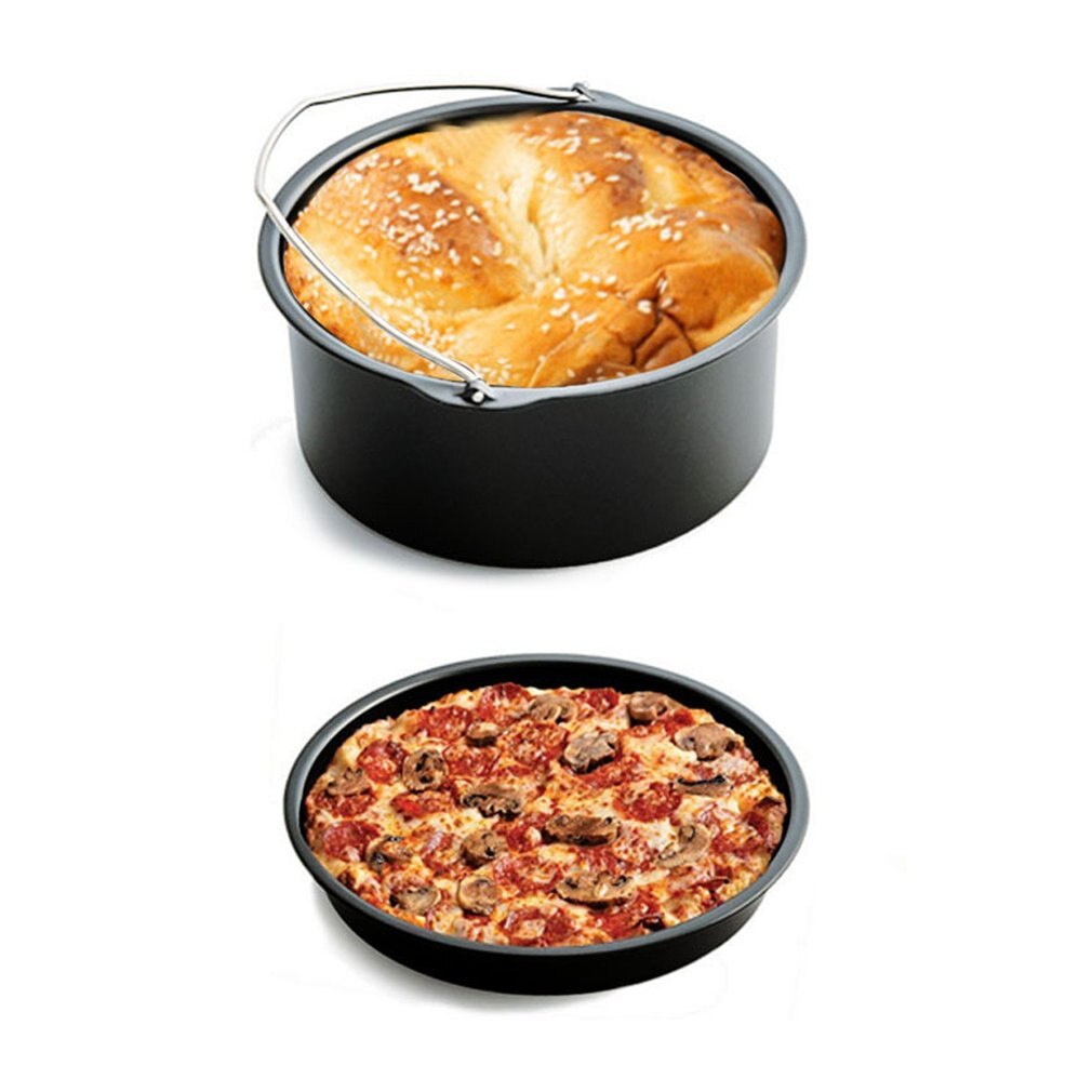 Home Air Frying Pan Accessories Five Piece Fryer Baking Basket Pizza Plate Grill Pot Mat Multi-functional Kitchen Accessory