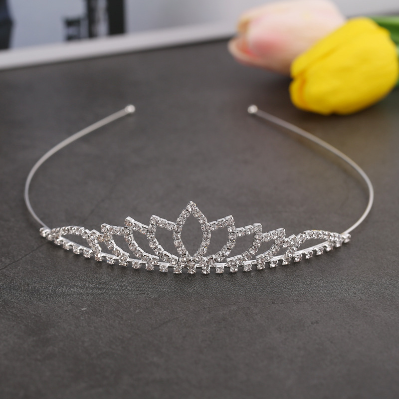 Koreaanse kroonhoofdband, prachtige liefdeskroon met strass-steentjes