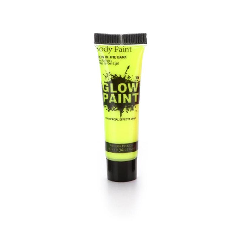 1Pcs 25Ml Nachtlampje Gezicht Verf Lichtgevende Make Fluorescerende Bodypaint Pigmenten Gezicht Body Art Verf Makeup Tools schmink: yellow