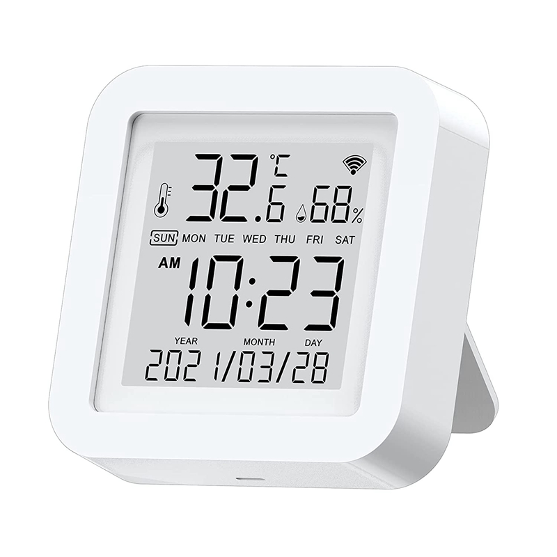 Smart Wifi Temperature Humidity Monitor Tuya Wireless Temperature Humidity Sensor Work With Alexa &amp;amp; Google Assistant
