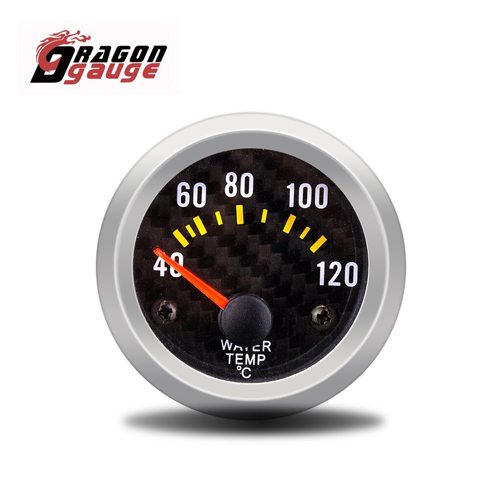 DRAGON GAUGE 2" 52mm Tachometer RPM Meter Water Temp Oil Temp Oil Press Voltmeter Boost Gauge PSI/BAR Car Gauge for 12V Car: Water Temp Gauge