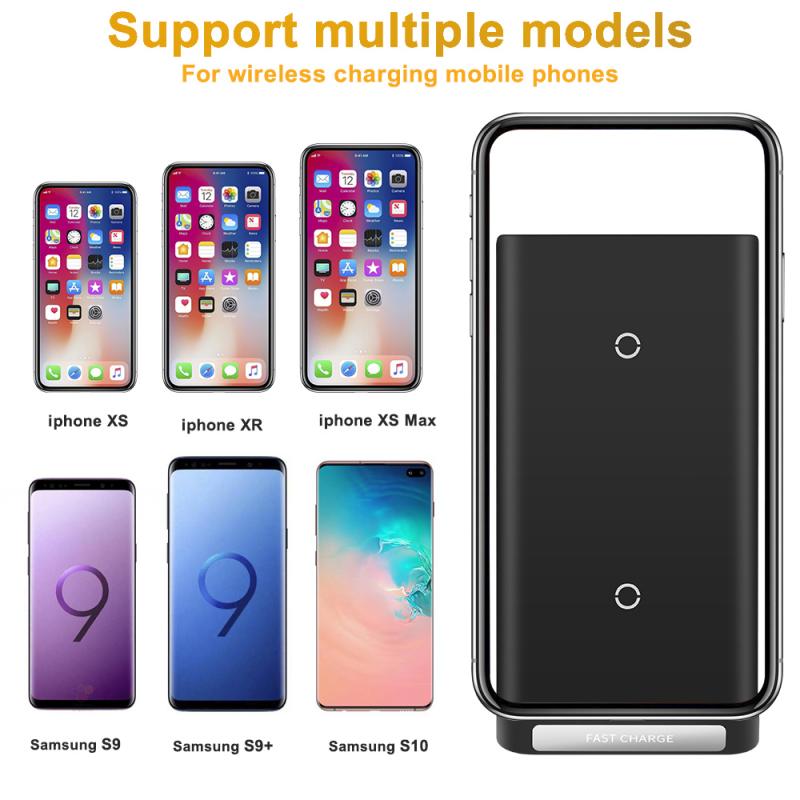 Qi Wireless Charger Stand Voor Iphone Samsung Voor Xiaomi Snelle Draadloze Laadstation Telefoon Oplader Mobiele Telefoon Accessoires