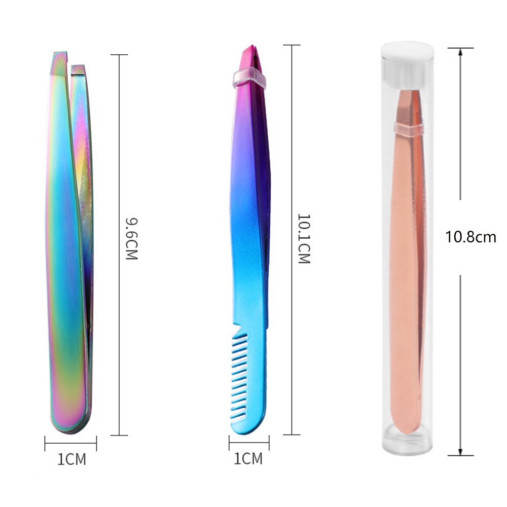 1PC Eyebrow Tweezers Eyelash Extension Sticker Volume Tweezers Bulk Accessories Stainless Steel Lash Tweezer Makeup Tools