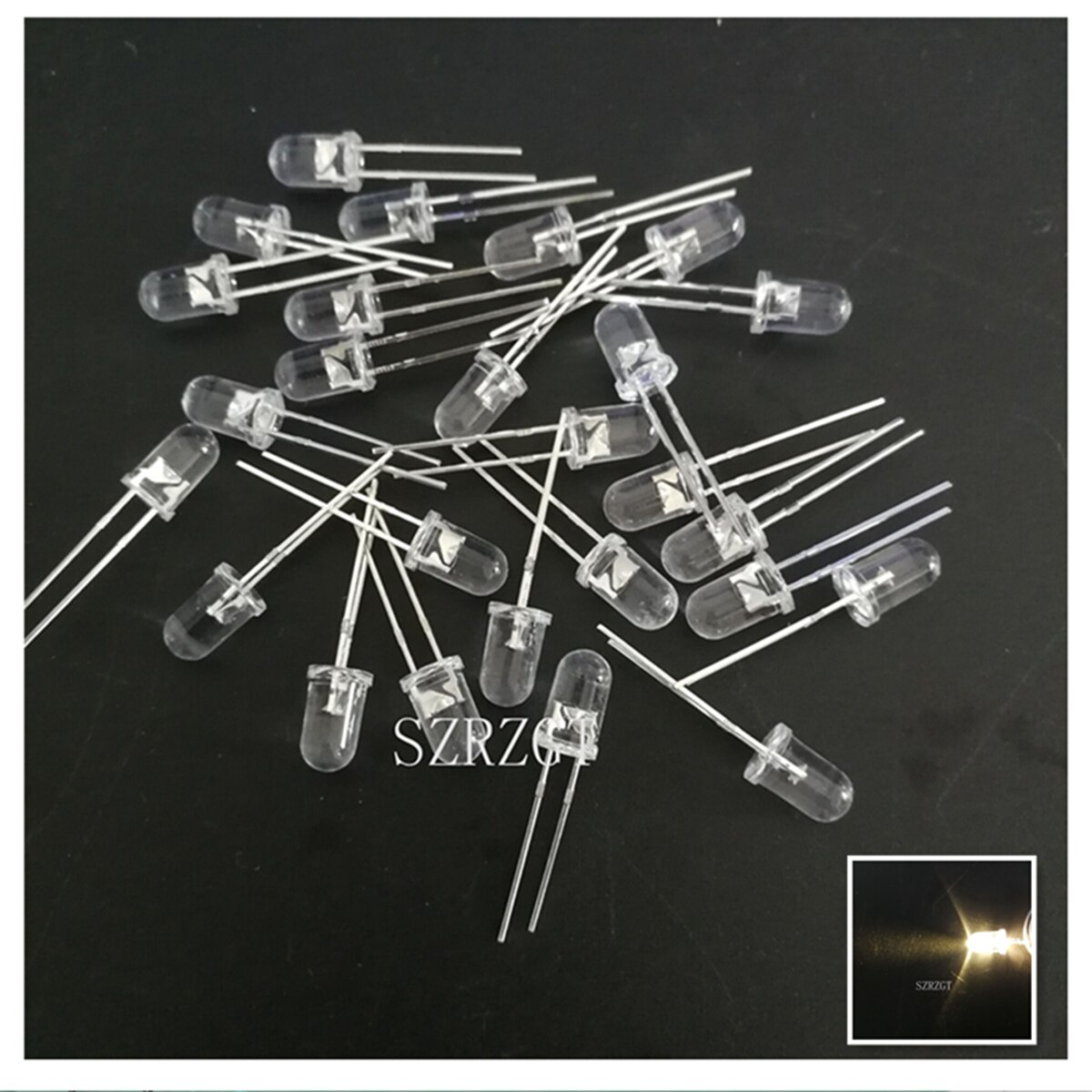 1000pcs 5mm led white/blue/red/yellow/green/pink light bulbs / 5MM White Colour LED emitting diode F5mm White LED: Warm White