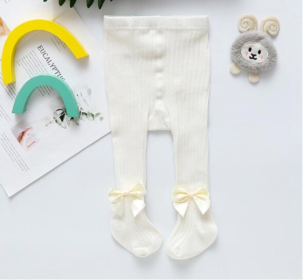 Herbst Winter Baby Strumpfhosen Für Neugeborene Baby Mädchen Strumpfhosen Art Gestrickte Großen Bogen Prinzessin Mädchen tanzen Strumpfhosen Weichen Säuglings Kleidung: Weiß groß Bogen Strumpfhose / 1 zu 2Jahr