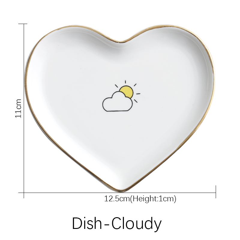 Ceramic Dinner Plates and Dishes White Porcelain Party Tableware Plate Sets Porcelain Breakfast Plates Bowl: Dish-Cloudy