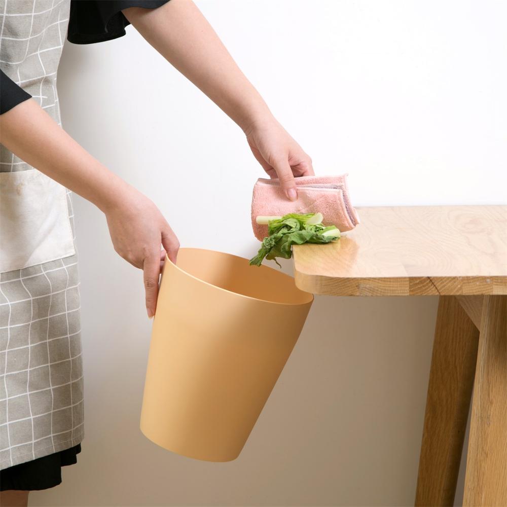 Colourful Trash Can Waste Bins Lidless Plastic Paper Basket Dustbin Garbage Can Home Office Simple Rubbish