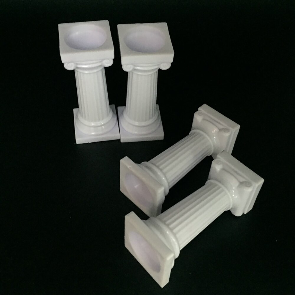 4pcs Pillars Wedding Cake Stands Cake Decorating Tools Multi-layered Roman Column Support Stand Decor 7.5cm 12.5cm 17cm