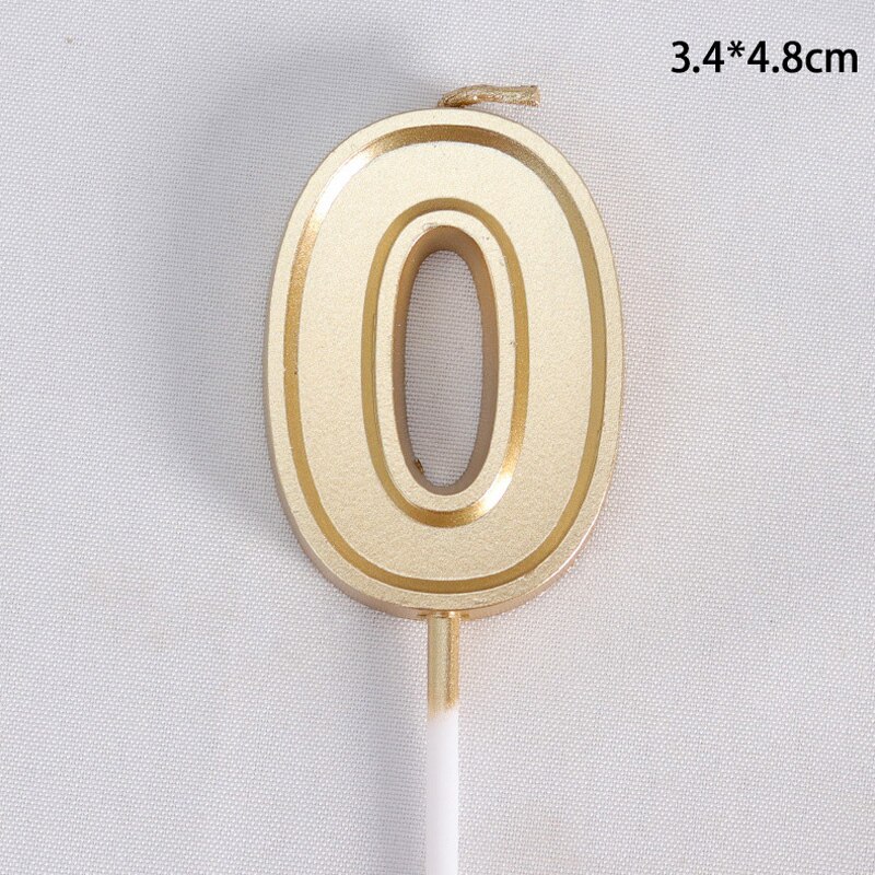 Gold Happy Birthday Number Cake Candles 0 1 2 3 4 5 6 7 8 9 Cake Topper Kids Girls Boys Bar Baby Party Supplies Decoration: 10