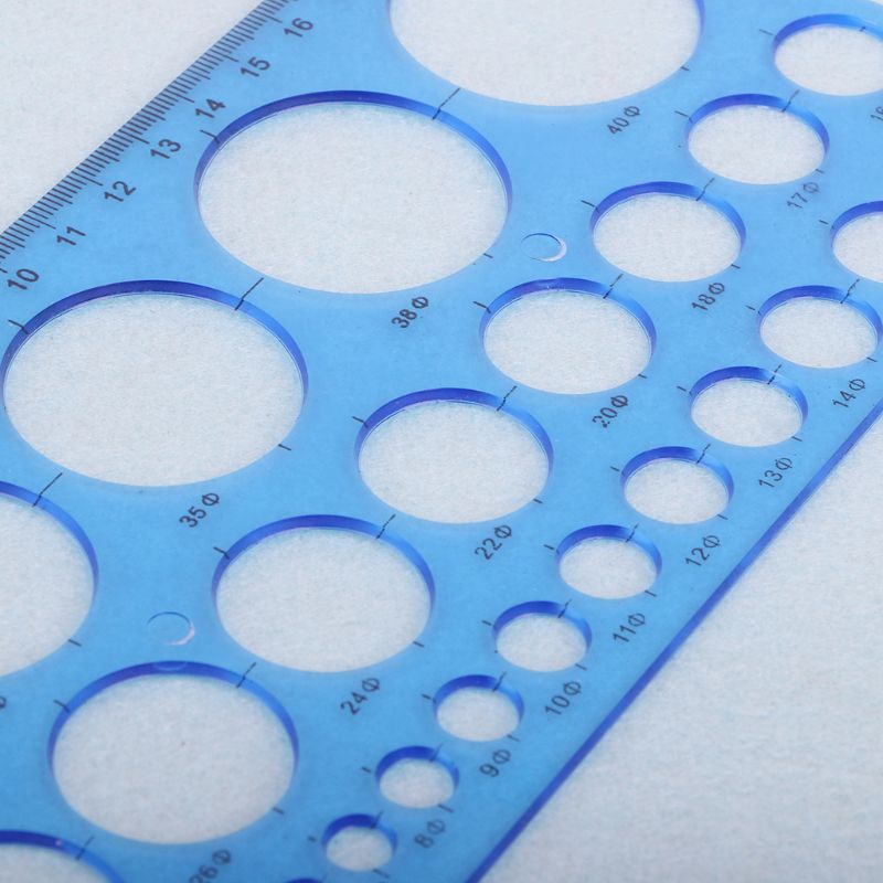 NoEnName_Null 1PC Plastic Circles Geometric Template Ruler Stencil Drawing Tool Stationery For Student