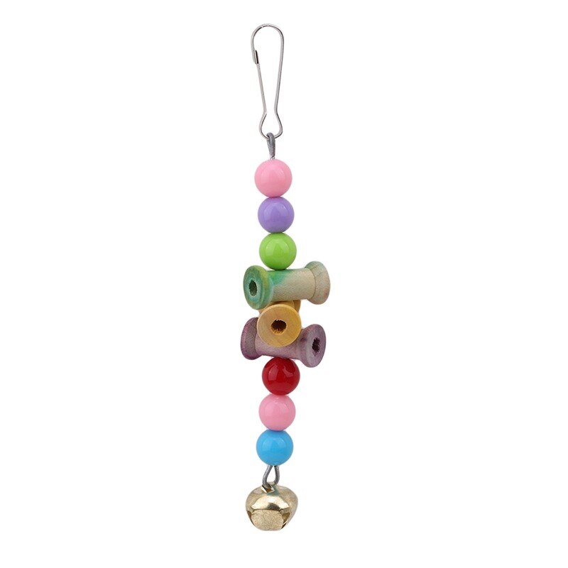 Oiseaux jouets drôle calopsitte perruche Conure oiseaux morsures jouet perroquet balançoire Cages mâcher jouets acrylique Suspension pont escalade corde: 795029 18x2.8cm