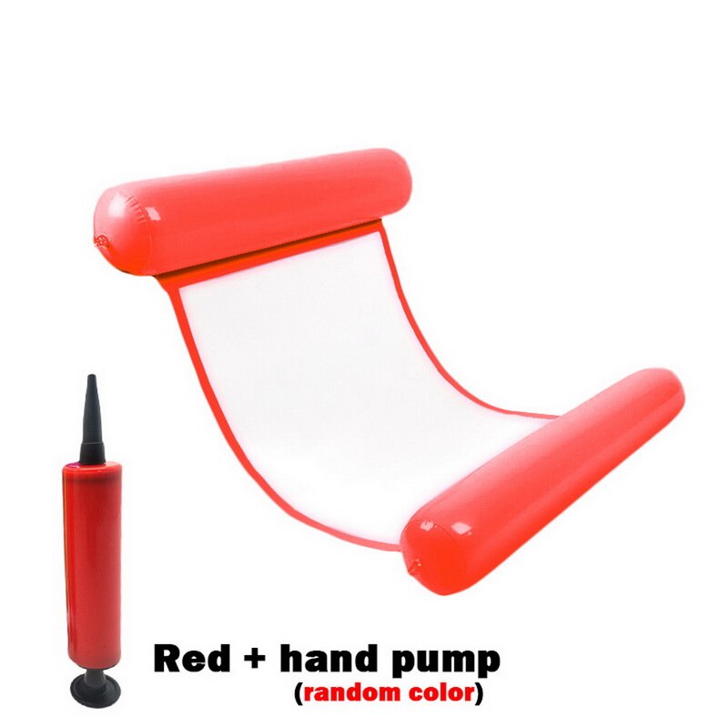 Floating Water Hammock Float Lounger Floating Toys Inflatable Floating Bed Chair Swimming Pool Foldable Inflatable Hammock Bed: red