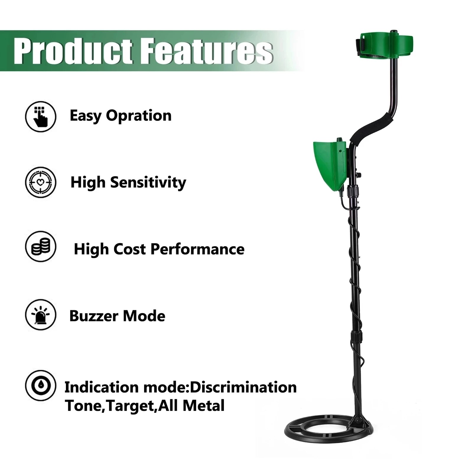 MD950 Metaaldetector Hoge Precisie Positionering Led Backlight Metal Detector Treasure Hunter Circuit Metales Gereedschap