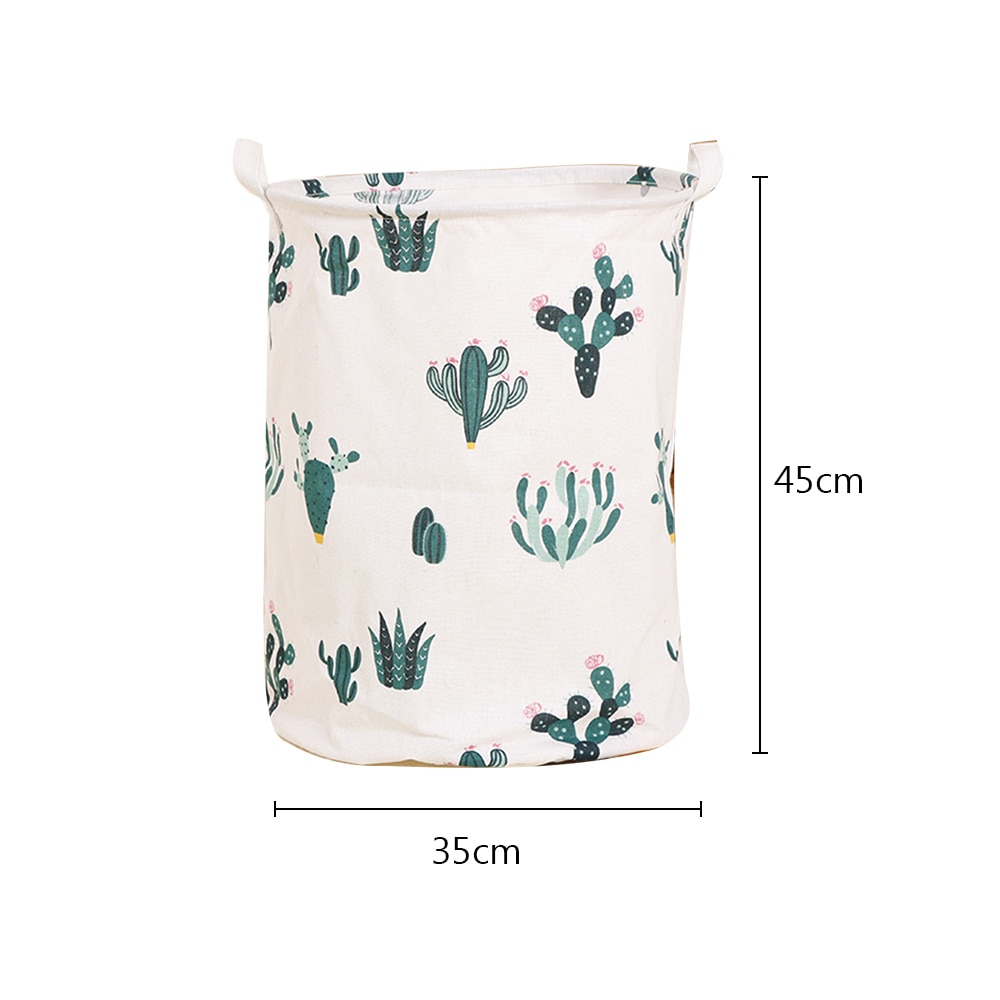 Folding Cotton Cloth Large Laundry Basket Toys Clothes Storage Box Bag Bucket Washing Dirty Clothes Organizer Bin With Handle