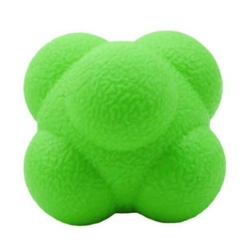 Bola de reacción de silicona Hexagonal, Bola de reacción de silicona Hexagonal para Fitness, velocidad deportiva, coordinación de agilidad, entrenamiento de habilidades, Bola de reacción imprevisible, 1 unidad: green