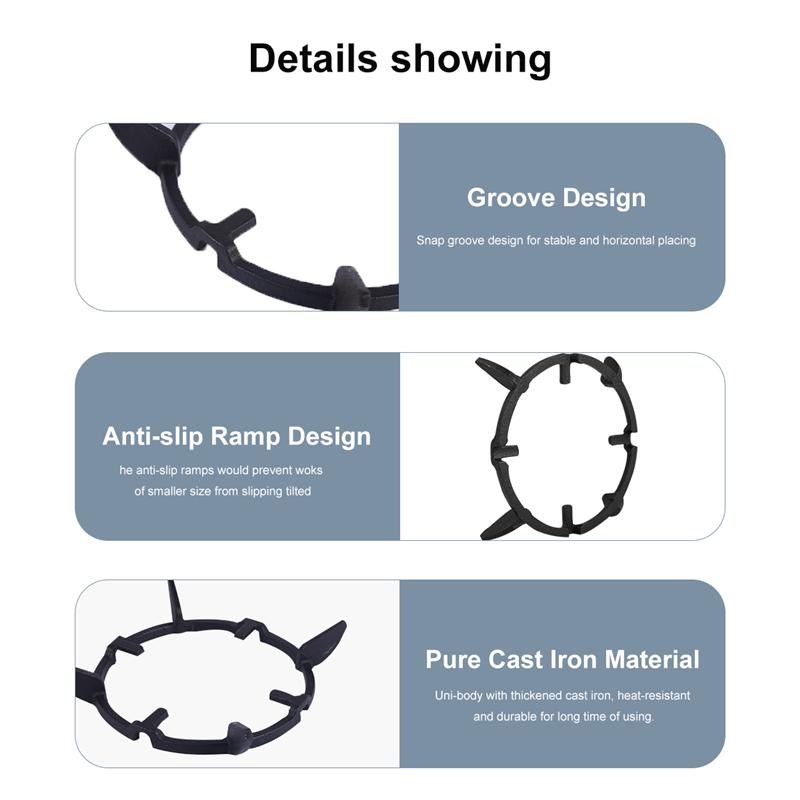 Soporte Universal para Wok, soporte para estufa de Gas fundido, estante para Wok, accesorios de cocina, utensilios de cocina