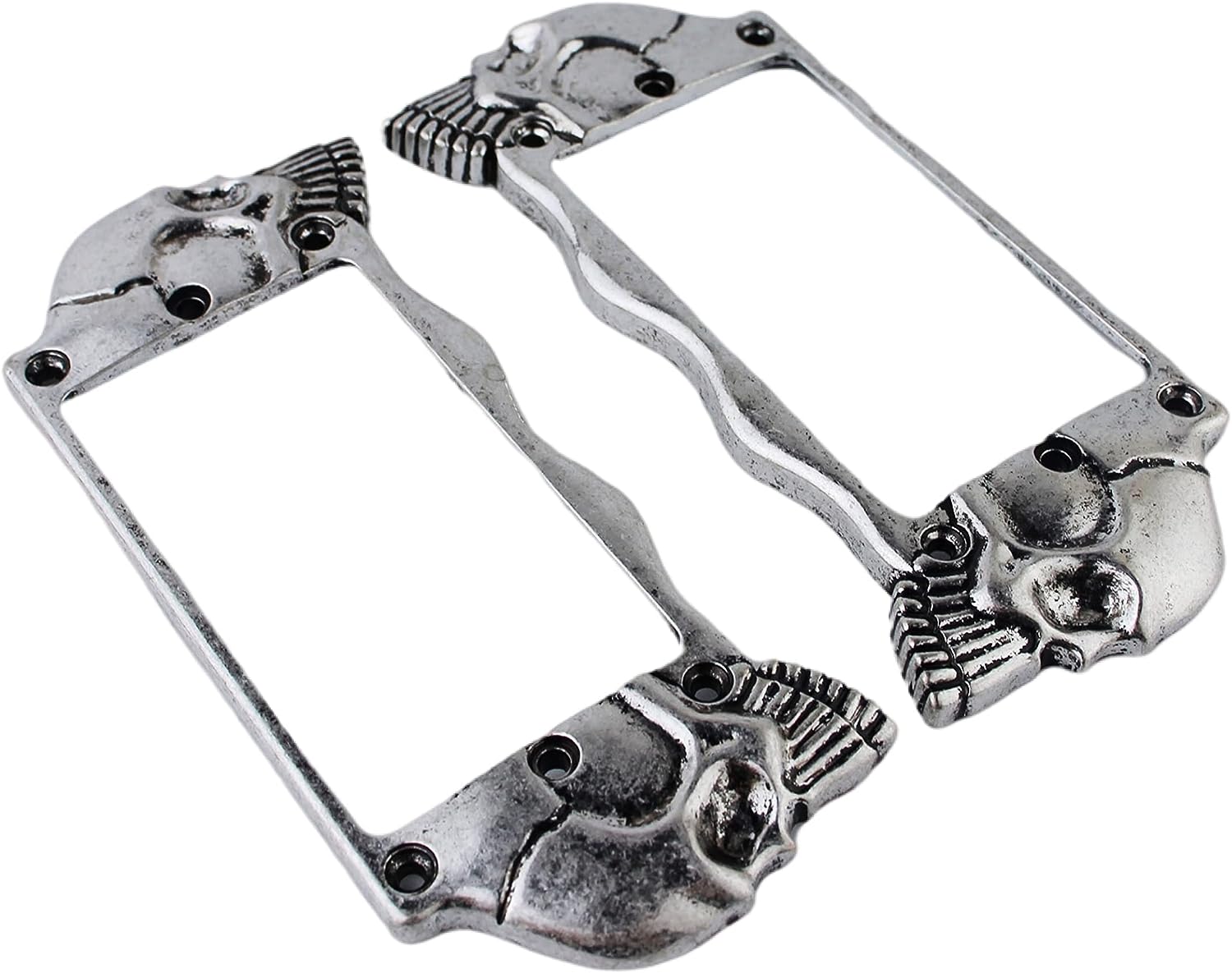 Juego de anillos de montaje para pastilla Humbucker de Metal plano inferior, reemplazo de marco de cubierta de pastillas de puente y cuello Compatible con guitarra: Azul marino