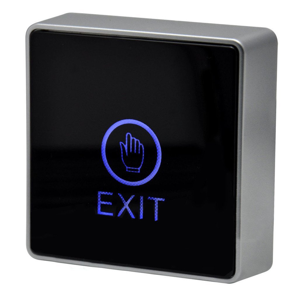 Schwarz berühren-Geschmack 12 V NC Nein Tür Beenden Freigabetaste Schalter Für Zugriff Kontrolle Mit LED Quadratisch