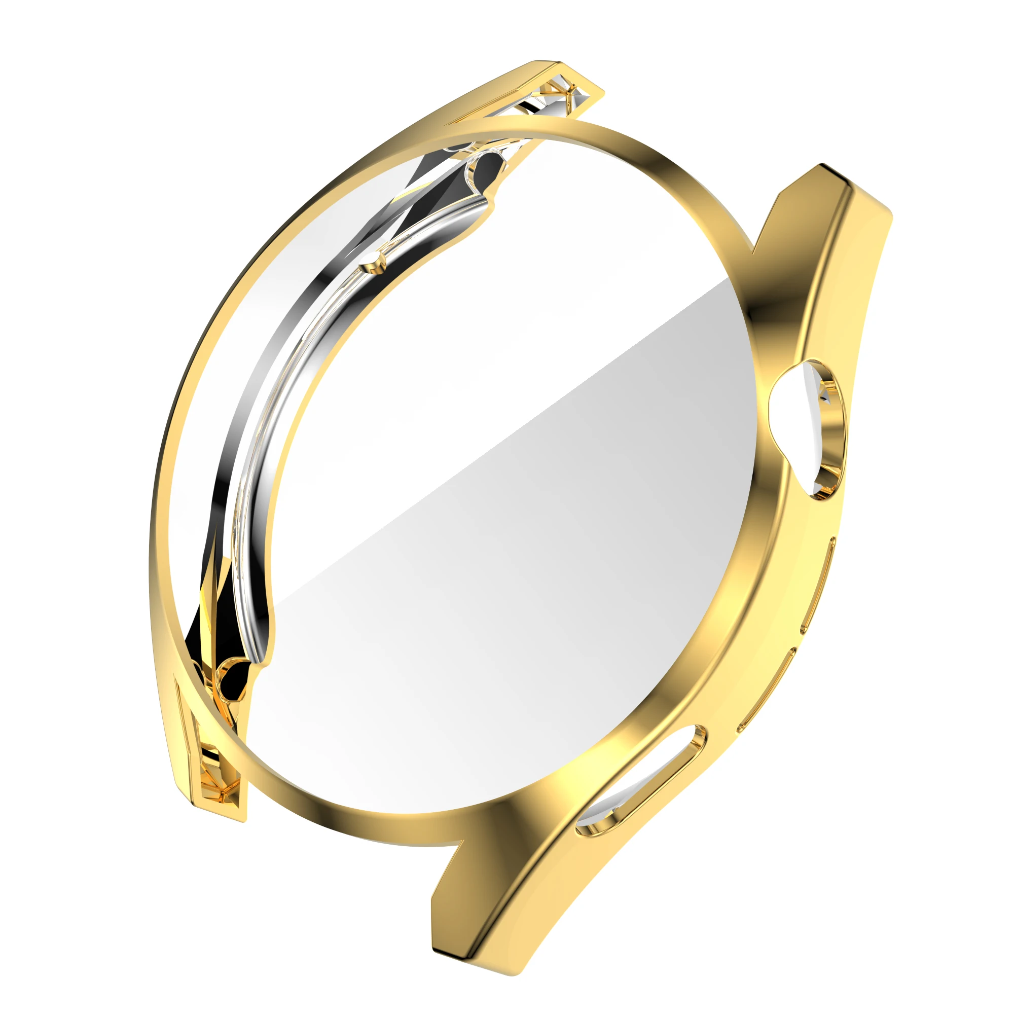 Funda protectora suave para Huawei Watch GT3, Protector de pantalla de 46mm y 42mm, carcasa chapada en silicona para Huawei Watch GT 3/4 41mm: L / Oro