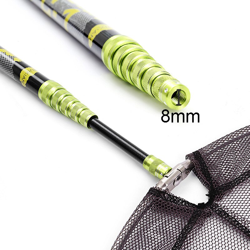 Fishing landing hand Nets 4M 3M 2.1M Folding Carbon rod Nylon Collapsible steel Tackle tank Hole Depth Dipfor fishing A239