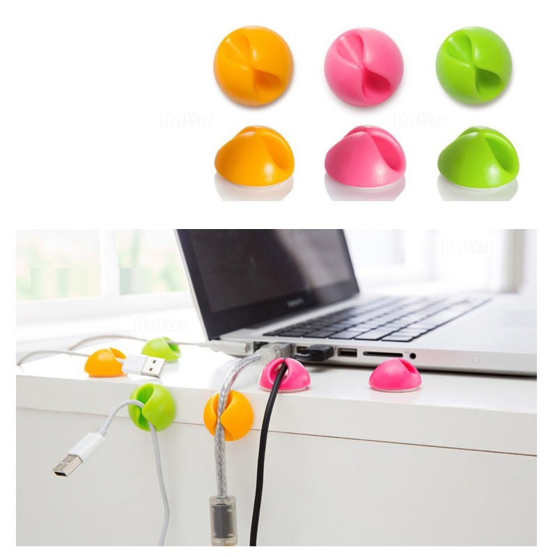 1/2/3/5 Slot Organizer do kabli silikonowy Organizer do zwijania kabla USB Desktop Tidy Management kabel z zaciskami uchwyt do myszy przewód słuchawek