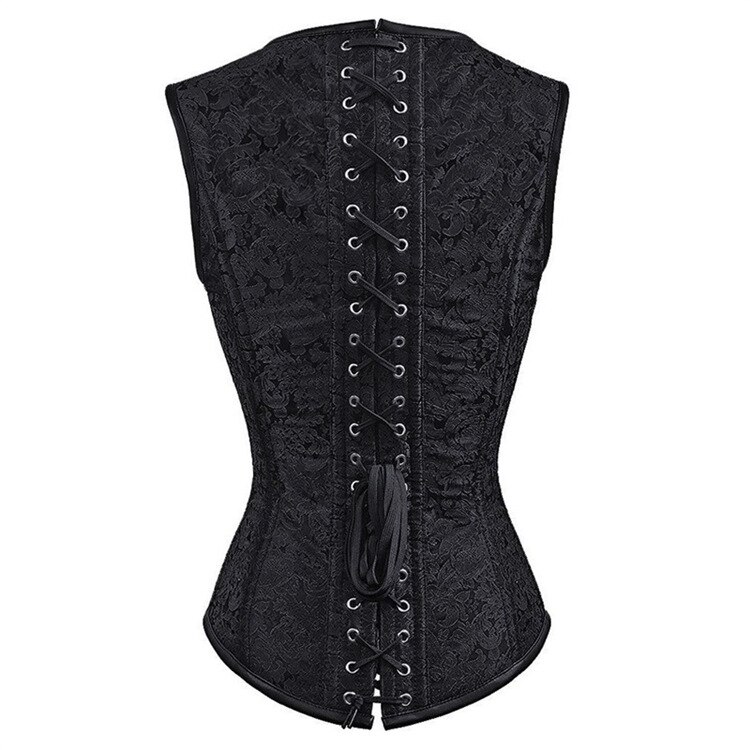 Steampunk Overbust Frauen Korsett verrotten Stahl Knochen Korse oben Schwarz gotisch Kleidung Punk Gothic Mieder Kostümich