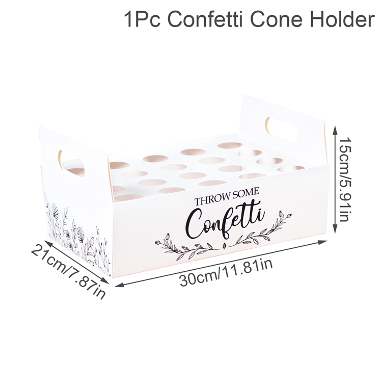 Wedding Confetti Cones Holder For Wedding Decoration Kraft Cone Stand Box Tray Wedding Mariage Deco Natural Wedding Paper Cones: Dark Khaki