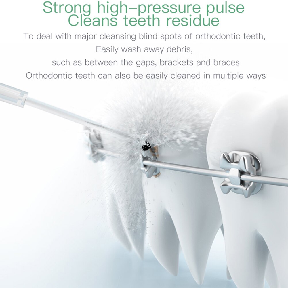 Portable Electric Oral Irrigator Waterproof Silent Teeth Cleaning Device Rechargeable Water Flosser Portable Dental Water Jet